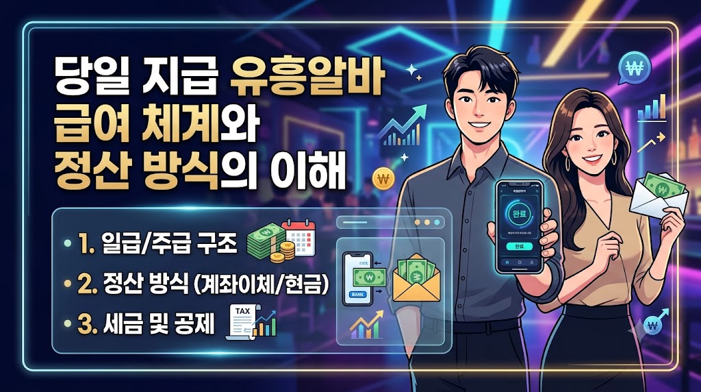 당일 지급 유흥알바 급여 체계와 정산 방식의 이해